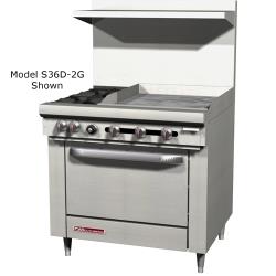 Southbend - S36D-2G - 36 in 2-Burner S-Series Gas Range w/ Griddle and Standard Oven image