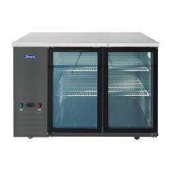 Atosa - SBB48GGRAUS2 - 48 in Black Back Bar Cooler with Glass Door Shallow Depth image