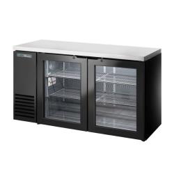 True - TBB24-60-2G-Z1-SFT-B-1 - 60 1/8 in Back Bar Cooler with 2 Glass Swing Doors image