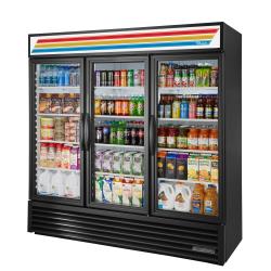 True - GDM-72-HC~TSL01 - 72 cu ft Refrigerated Merchandiser w/ 3 Swing Doors image