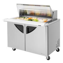 Turbo Air - TST48SD18NCL - 2 Solid Door Mega Top Unit with Clear Lid image