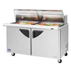 Turbo Air - TST60SD24NCL - 2 Solid Door Mega Top Unit with Clear Lid image