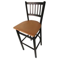 Oak Street Mfg. - SL2090P-1-N - Verticalback Barstool w/Natural Wood Seat image