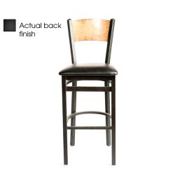 Oak Street - SL2150-1-P-B-BLK - Black Wood Back Barstool w/Black Vinyl Seat image