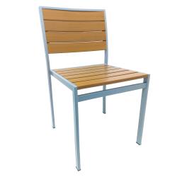 Oak Street Mfg. - OD-CM-TK - Teak Plank Back Dining Chair w/ Teak Plank Seat image