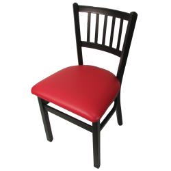 Oak Street Mfg. - SL2090P-RED - Verticalback Chair w/Red Vinyl Seat image