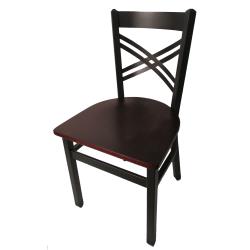 Oak Street Mfg. - SL2130P-M - Crossback Chair w/Mahogany Wood Seat image