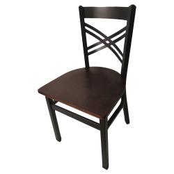 Oak Street Mfg. - SL2130P-WA - Crossback Chair w/Walnut Wood Seat image
