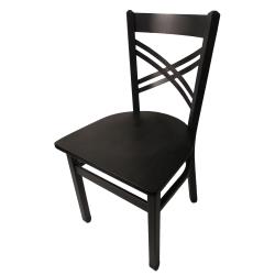 Oak Street Mfg. - SL2130P-WB - Crossback Chair w/Black Wood Seat image