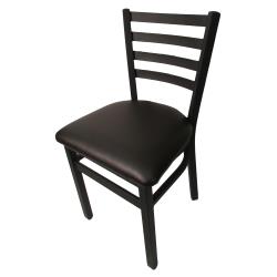 Oak Street Mfg. - SL2160P-ESP - Ladderback Dining Chair w/Espresso Vinyl Seat image