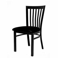 Oak Street Mfg. - SL4279-WB - Jailhouse Chair w/Black Wood Seat image