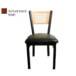 Oak Street - SL2150-5-W-BLK - 5-Line Walnut Wood  Back Chair w/Black Vinyl Seat image