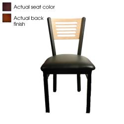 Oak Street - SL2150-5-W-WINE - 5-Line Walnut Wood  Back Chair w/Wine Vinyl Seat image