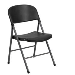 Flash Furniture - 2-DAD-YCD-50-GG - 330 lb. Capacity Black Plastic Folding Chair image