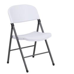 Flash Furniture - 2-DAD-YCD-70-WH-GG - Lightweight Folding Chairs with Gray Frame image