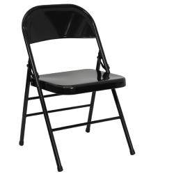 Flash Furniture - 2-HF3-MC-309AS-BK-GG - Black Metal Folding Chair image
