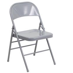 Flash Furniture - 2-HF3-MC-309AS-GY-GG - Gray Metal Folding Chair image