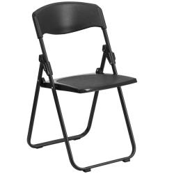 Flash Furniture - 2-RUT-I-BLACK-GG - 500 lb Capacity HD Black Plastic Folding Chair image