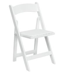 Flash Furniture - 2-XF-2901-WH-WOOD-GG - White Wood Folding Chair with Vinyl Padded Seat image