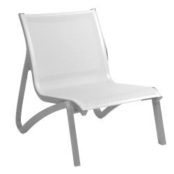 Grosfillex - US001289 - Solid Gray / Platinum Gray Sunset Armless Lounge Chair image