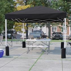 Flash Furniture - JJ-GZ1010PKG-BK-GG - 10 ft x 10 ft Black Pop Up Canopy Tent image