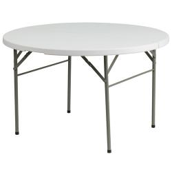 Flash Furniture - DAD-122RZ-GG - 4 ft Round Bi-Fold Granite White Plastic Table image