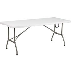Flash Furniture - DAD-YCZ-183Z-GG - 6 ft Bi-Fold Granite White Plastic Table image