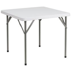 Flash Furniture - DAD-YCZ-86-GG - Square Granite White Plastic Folding Table image
