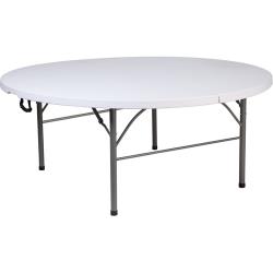 Flash Furniture - RB-183RFH-GG - Round Bi-Fold Granite White Plastic Folding Table image