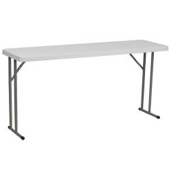 Flash Furniture - RB-1860-GG - 5 ft Granite White Plastic Folding Training Table image
