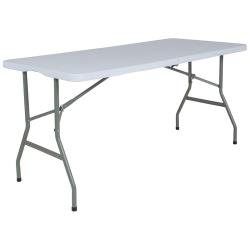 Flash Furniture - RB-3060FH-RES-GG - 5 ft Bi-Fold Granite White Plastic Folding Table image