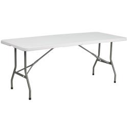 Flash Furniture - RB-3072FH-GG - 6 ft Bi-Fold Granite White Plastic Table image