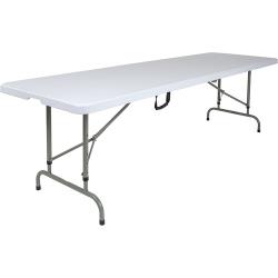 Flash Furniture - RB-3096FH-ADJ-GG - 8 ft Bi-Fold Granite White Plastic Table image