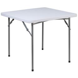 Flash Furniture - RB-3434-GG - Square Granite White Plastic Folding Table image