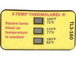 Paper Thermometer - TL3-160 - 160°F Thermolabel® Dishwasher Temperature Test Labels image