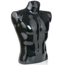 International Innovations - HMF40E - Black Plastic Men's Torso Mannequin image