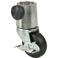 Mavrik - 1201177 - Swivel Boot Caster Adaptor with Brake Steel boot with urethane wheel image