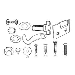 Rubbermaid - 3964-L5 - Plaza Container Hardware Kit image