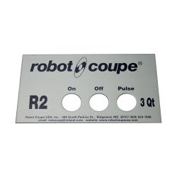 Robot Coupe - 407669 - Front Data Plate - 3 Qt