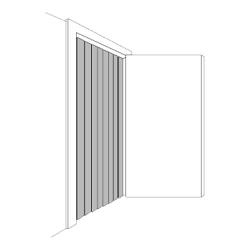 Kason® - 401SA6064284 - 42 in x 84 in Easimount™ Strip Curtain Set image