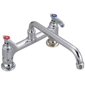 99222 - BK Resources - BKF8HD-14-G - 8 in Deck Mount Heavy Duty OptiFlow Faucet w/ 14 in Spout Product Image