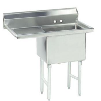 ADVFC1182418LX - Advance Tabco - FC-1-1824-18L-X - 18 in x 24 in x 14 in 1 Compartment Sink w/ Left Drainboard Product Image