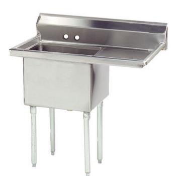 ADVFE1181218RX - Advance Tabco - FE-1-1812-18R-X - 18 in x 18 in x 12 in 1 Compartment Sink w/ Right Drainboard Product Image