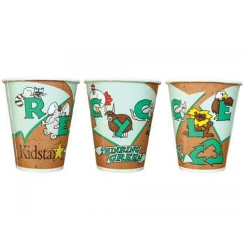 58545 - Kidstar - KS-pcup/Adv - 12 oz Kids Paper Cup - Recycle Theme Product Image