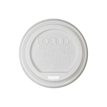 56104 - Eco-Products - EP-ECOLID-8 - 8 oz EcoLid® Renewable and Compostable Hot Cup Lids Product Image