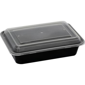 12244 - International Tableware - TG-PP-12 - 12 oz Plastic Rectangle To Go Container with Lid Product Image