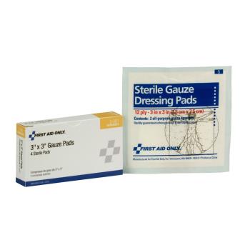 54111 - First Aid Only - 3-001-001 - 3 in x 3 in Gauze Pads Product Image