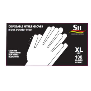 62395 - Food Handler - OSNPFBLK35XL - X-Large Powder Free Black JobSelect® Nitrile Gloves Product Image