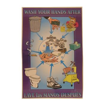 38574 - Franklin - 142-1780 - Wash Hands After Food Safety Poster Product Image
