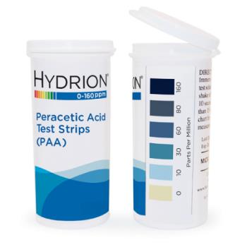 99890 - Micro Essential Laboratory - PAA160 - Hydrion Peracetic Acid Test Strips Product Image